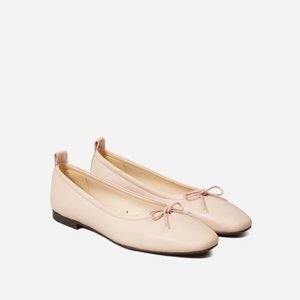Everlane Pink Leather Ballet Flat - The Day Flat